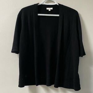 Laura Plus Classic pointelle-knit cardigan Size 1X